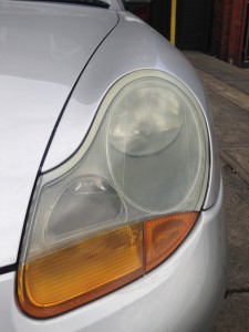 97 Boxster headlight Before